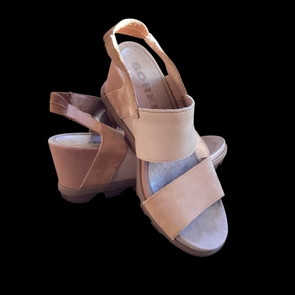 Sorel Joanie Slingback Platform Wedge Sandals size 8 - Picture 2 of 7